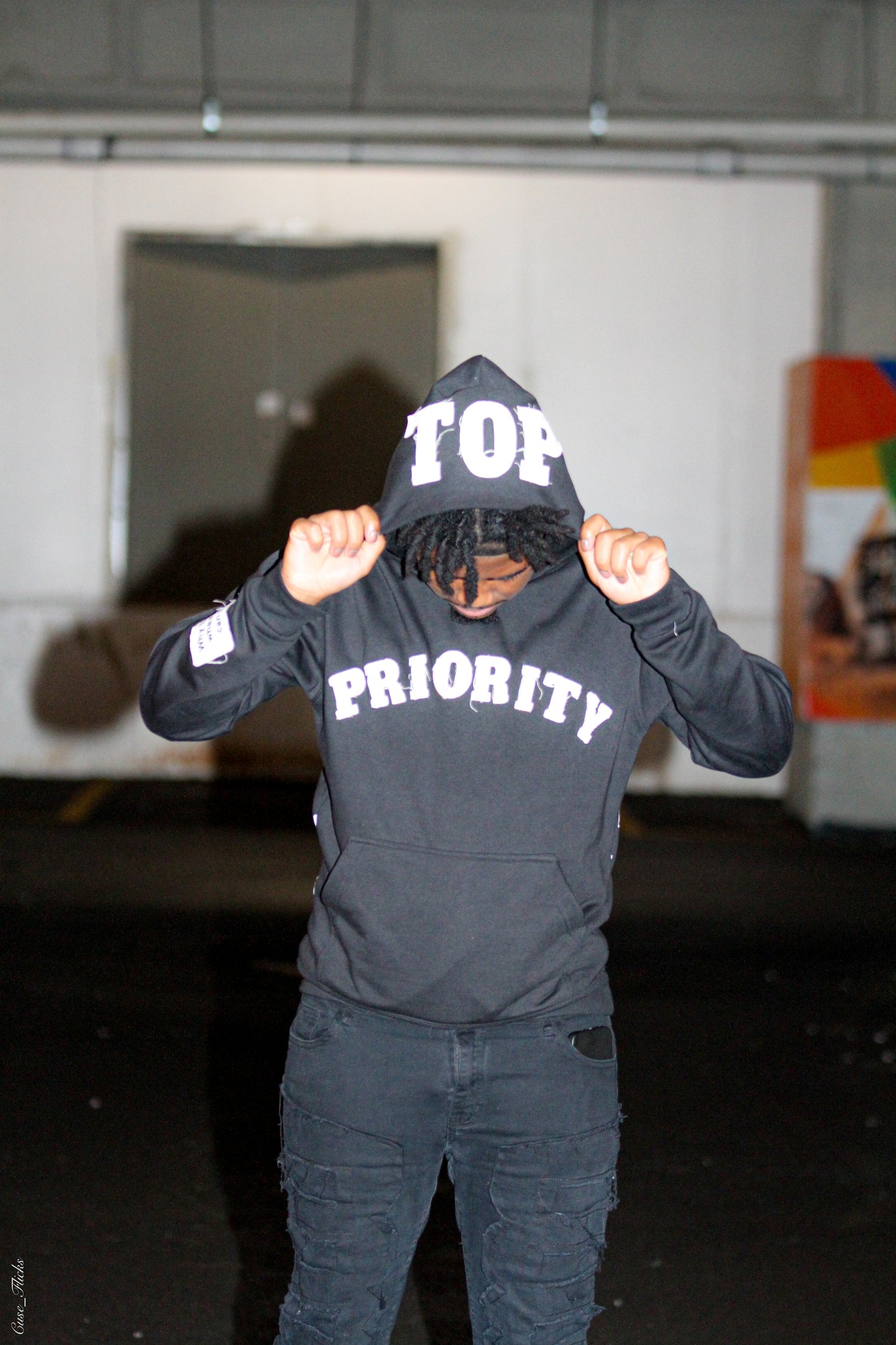 V2 distressed hoodie