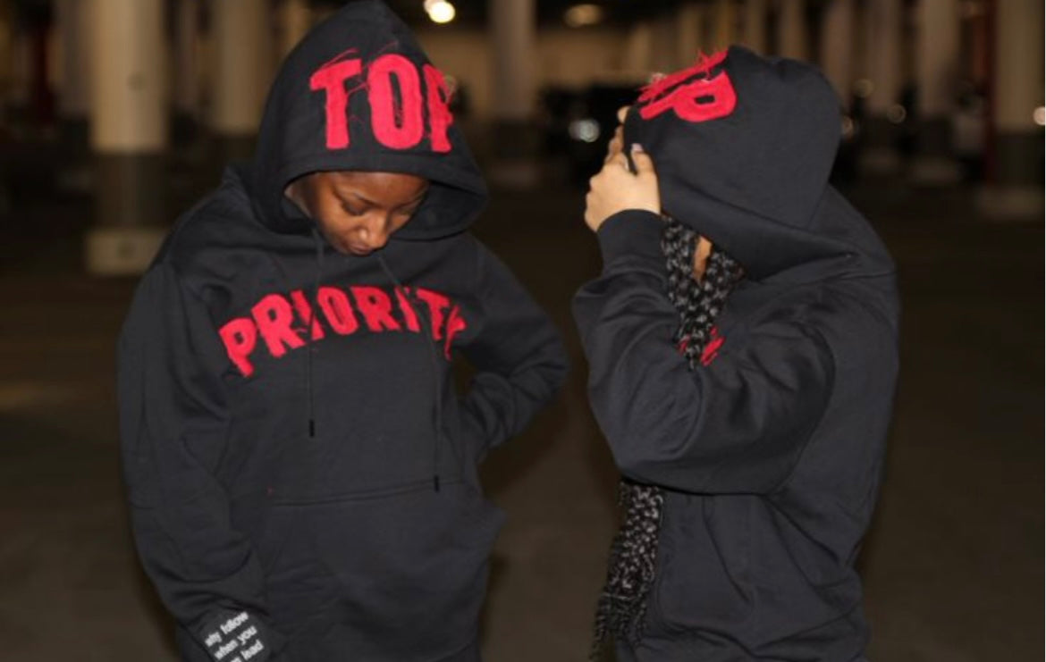 Top Priority distressed hoodie