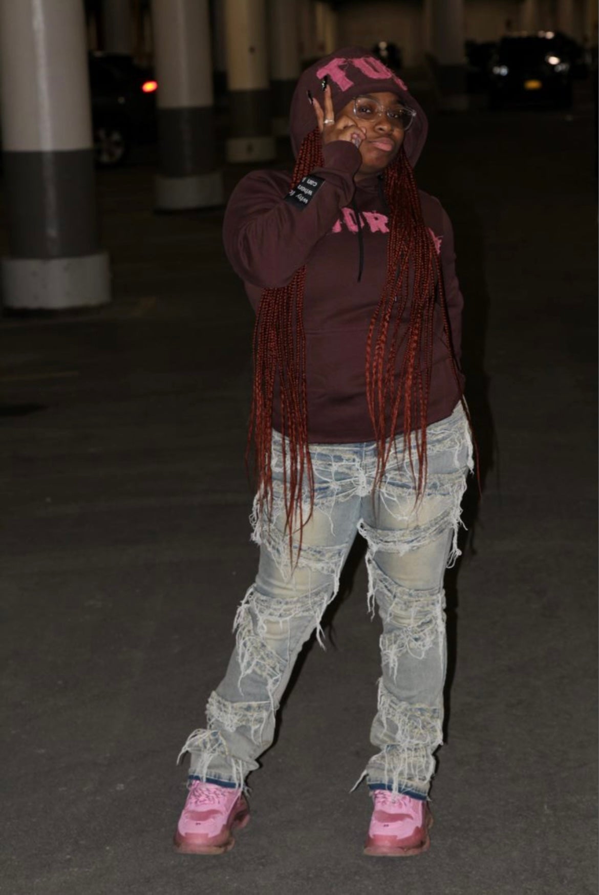 Top Priority distressed hoodie